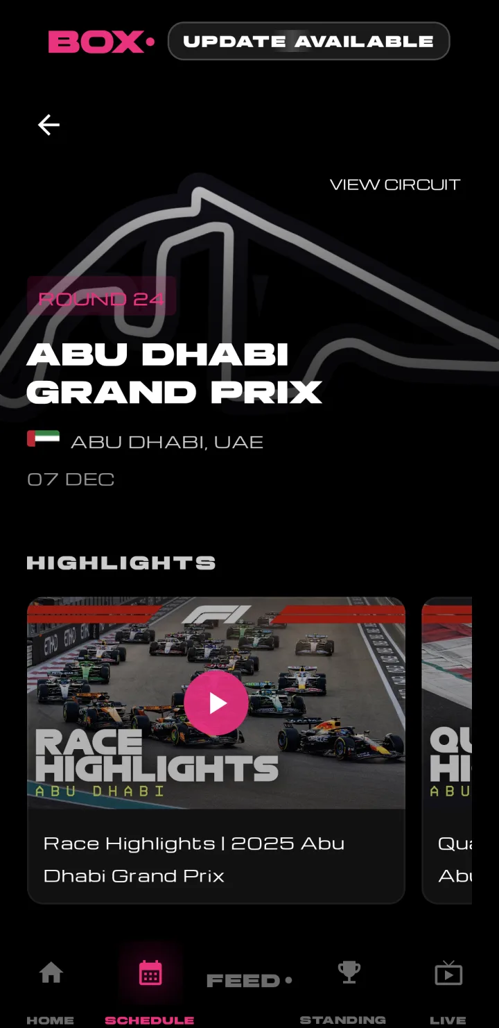 BOXBOXBOX race details for the Abu Dhabi Grand Prix