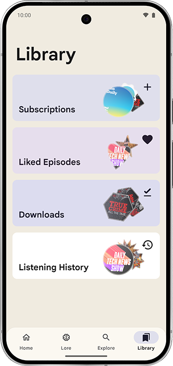 Your library in the boxlore Android app